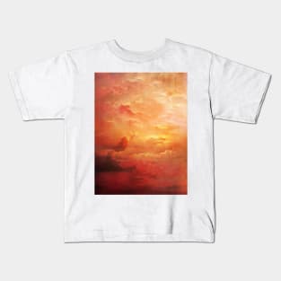 Sunset behind the clouds Kids T-Shirt